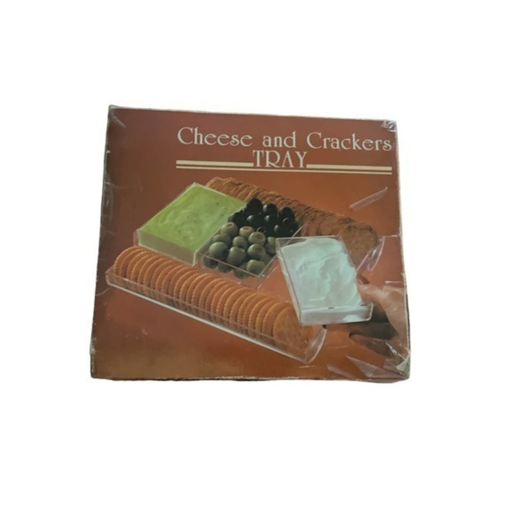 Vintage Plastic Cheese & Cracker Tray